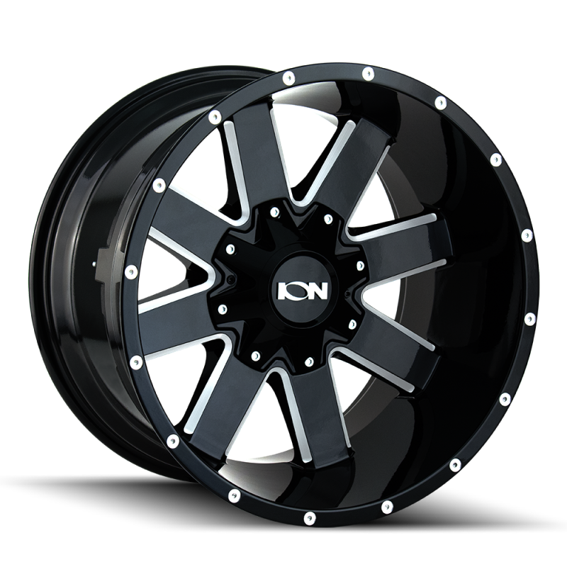 ION Type 141 17x9 / 6x135 BP / 13mm Offset / 106mm Hub Gloss Black Milled Wheel - DTX Performance