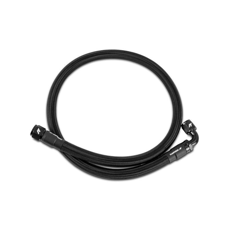 Mishimoto 3Ft Stainless Steel Braided Hose w/ -10AN Straight/90 Fittings - Black - DTX Performance