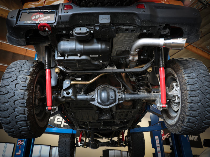 aFe 20-21 Jeep Wrangler Large Bore-HD 3in 304 Stainless Steel DPF-Back Exhaust System - Polished Tip - DTX Performance