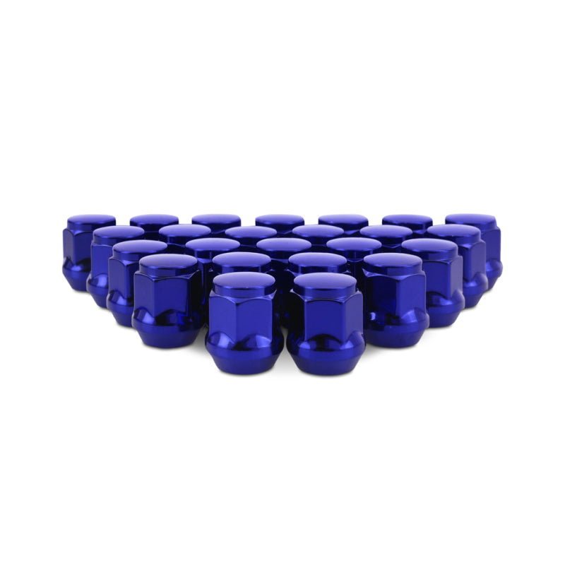 Mishimoto Steel Acorn Lug Nuts M14 x 1.5 - 24pc Set - Blue - DTX Performance