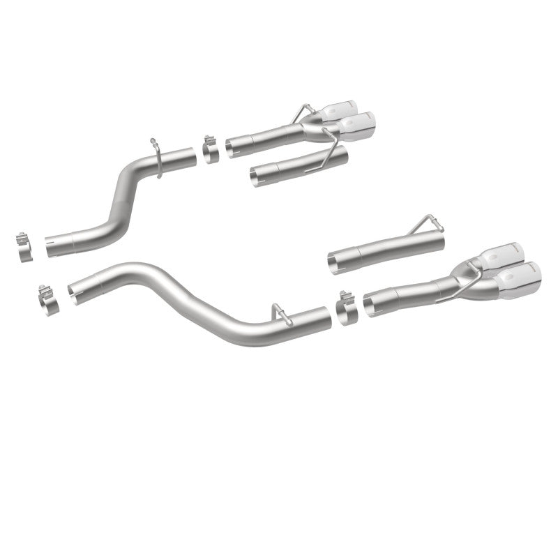 MagnaFlow Axle-Back, SS, 2.5in, Quad Split Rear 3.5in Tip 2015 Dodge Challenger 3.6L V6 - DTX Performance