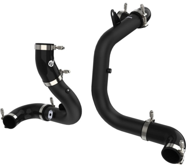 aFe BladeRunner 15-20 VW GTI (MKVII) L4-2.0L (t) Aluminum Hot and Cold Charge Pipe Kit Black - DTX Performance