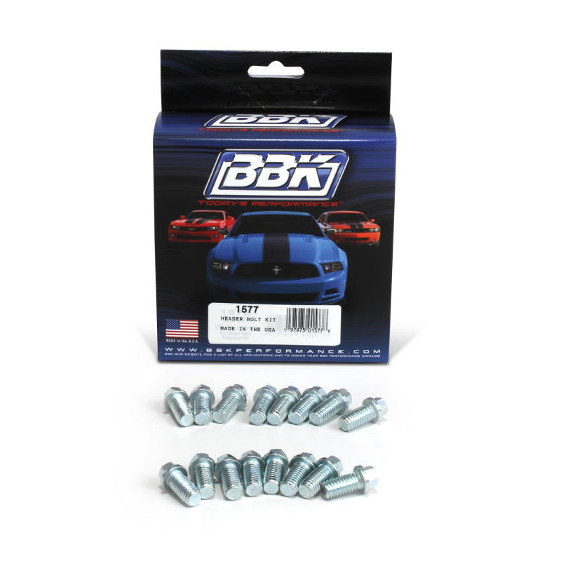 BBK Ford SBF 302 351W Exhaust Header Bolt Kit - 3/8-16 0.75in (16) - DTX Performance