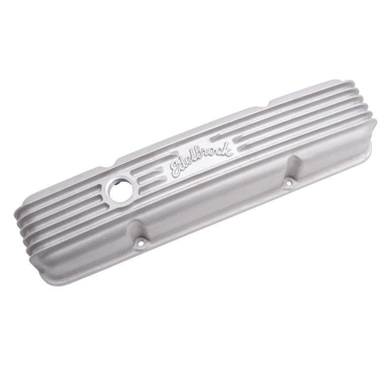 Edelbrock Valve Cover Classic Series Chevrolet 1959-1986 262-400 CI V8 w/ Oil Fill Hole Satin - DTX Performance