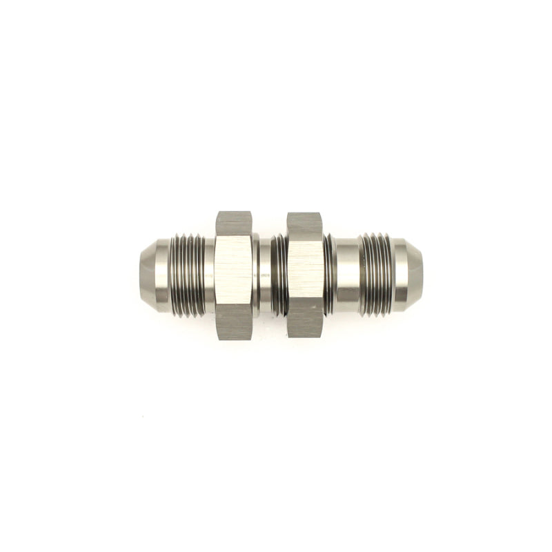 DeatschWerks 8AN Male Flare To 8AN Male Flare Bulkhead Adapter (Incl. Nut) - DTX Performance