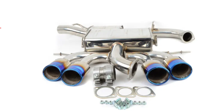 Invidia 14-17 Volkswagen Golf-R Q300 Quad Oval Titanium Burnt Tips Cat-back Exhaust - DTX Performance