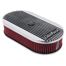 Load image into Gallery viewer, Edelbrock Air Cleaner Elite II Oval Single 4-Bbl Carb 2 5In Red Element Polished - DTX Performance