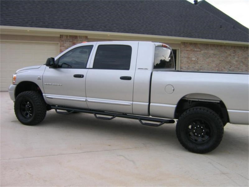 N-Fab Nerf Step 06-09 Dodge Ram 1500/2500/3500 Mega Cab 6.4ft Bed - Gloss Black - Bed Access - 3in - DTX Performance