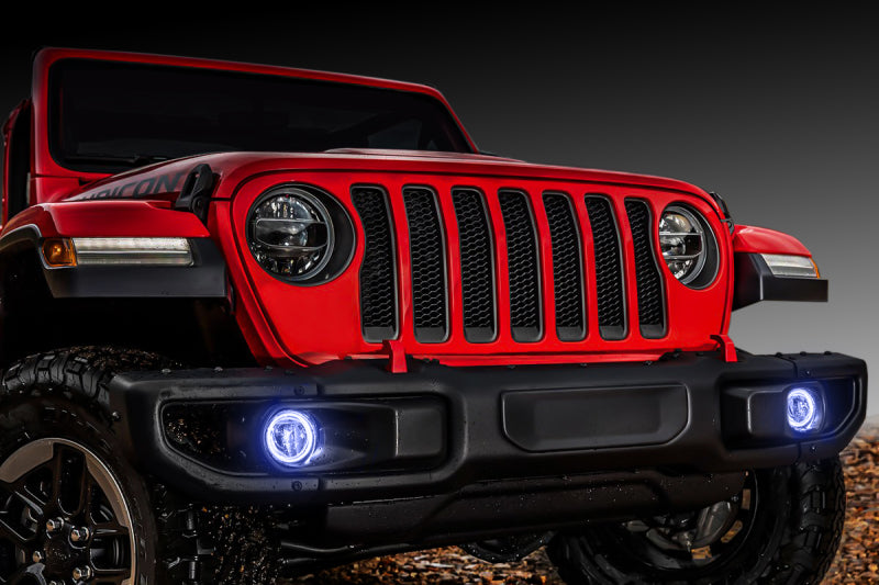 Oracle Jeep Wrangler JL/Gladiator JT LED Surface Mount Fog Light Halo Kit - White - DTX Performance