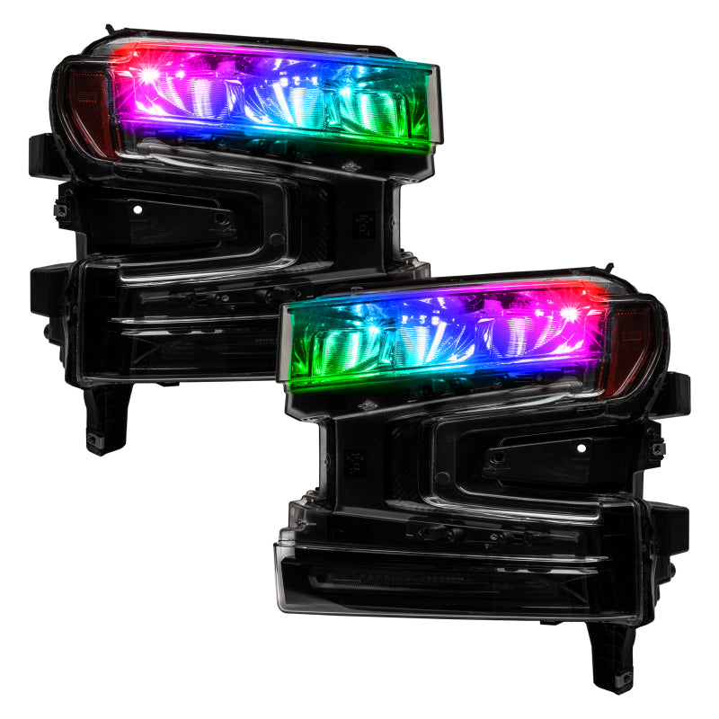 Oracle 19-21 Silverado/Sierra 1500 RGB Demon Eye Headlight Upgrade Kit - ColorSHIFT w/o Controller - DTX Performance