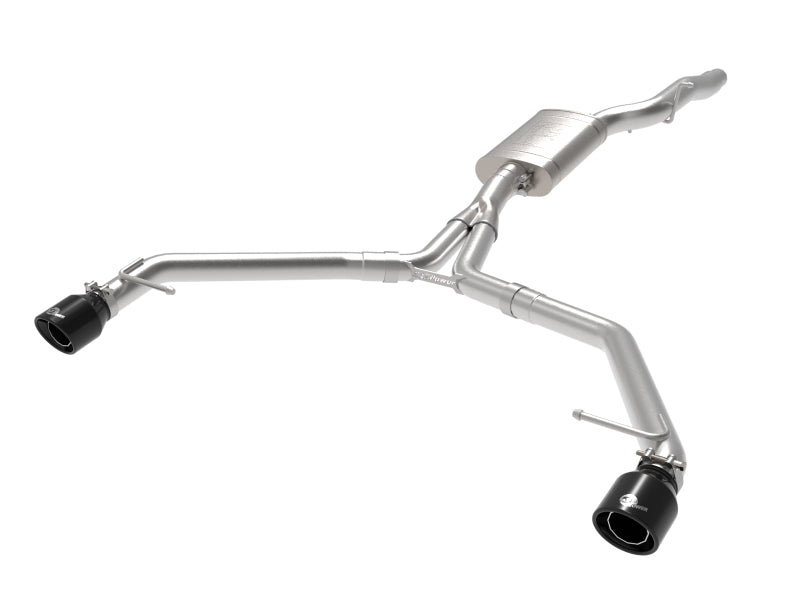 afe MACH Force-Xp 13-16 Audi Allroad L4 SS Axle-Back Exhaust w/ Black Tips - DTX Performance