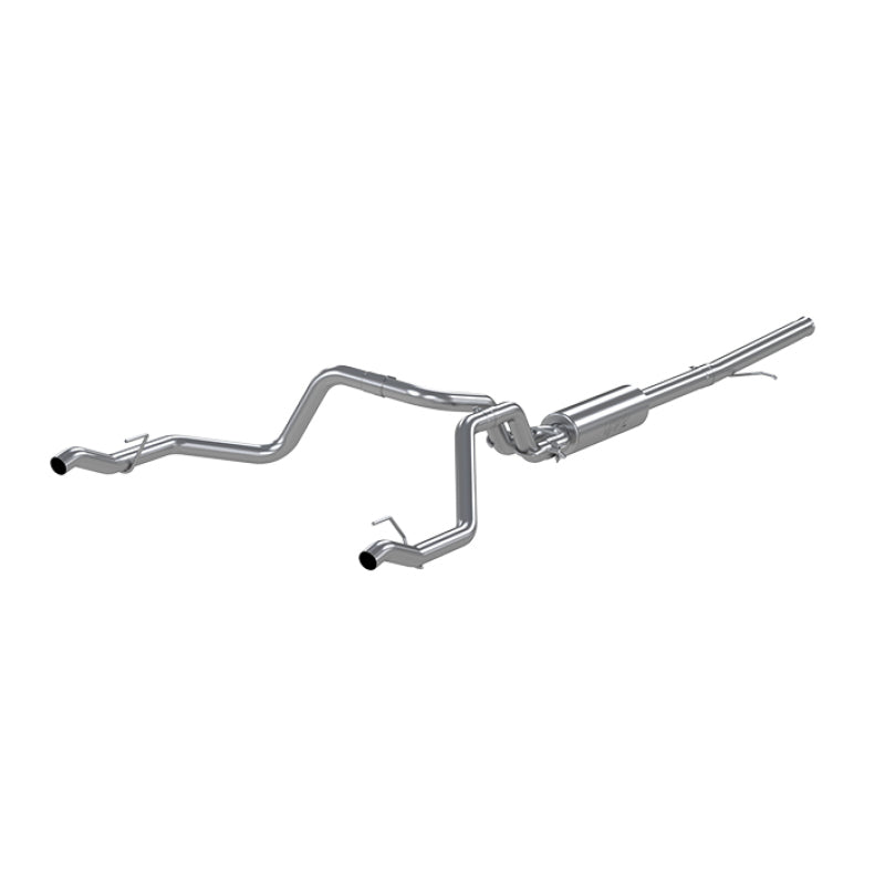 MBRP 2019 Chevrolet Silverado 1500 4.3L/5.3L 2.5in Cat Back Dual Rear Exit - Aluminized - DTX Performance