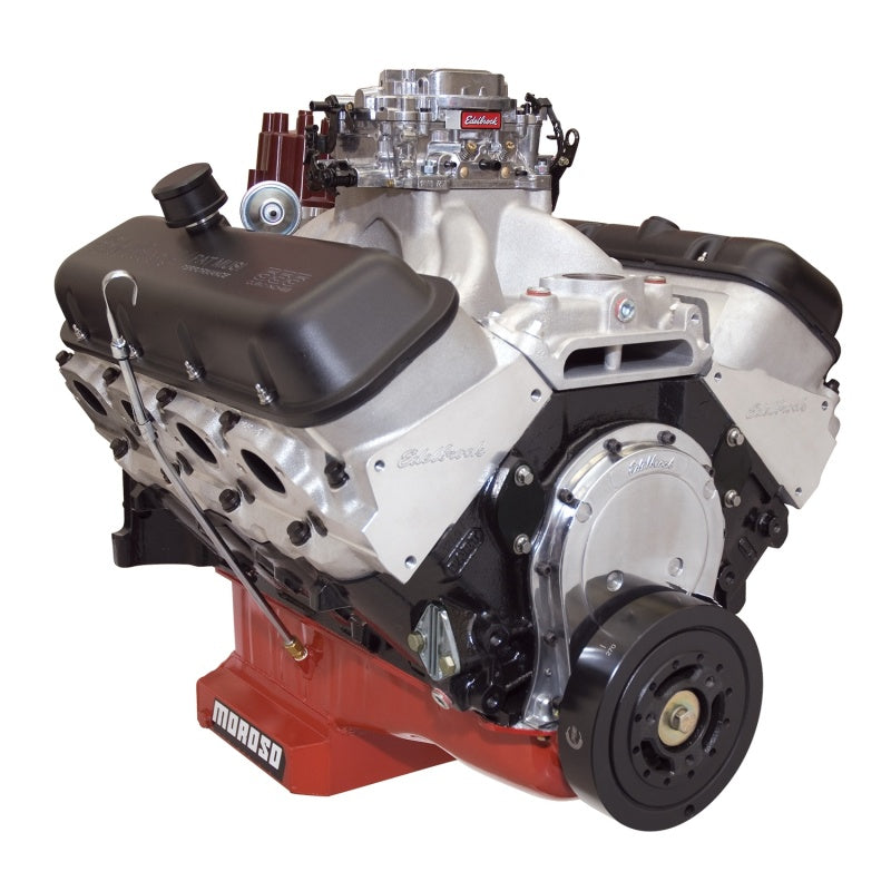 Edelbrock Crate Engine Edelbrock/Pat Musi 555 RPM XT BBC 675 HP Stock Exhaust Port Location - DTX Performance