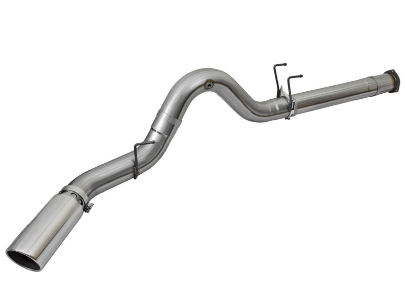 aFe LARGE BORE HD 5in 409-SS DPF-Back Exhaust w/Polished Tip 2017 Ford Diesel Trucks V8 6.7L (td) - DTX Performance