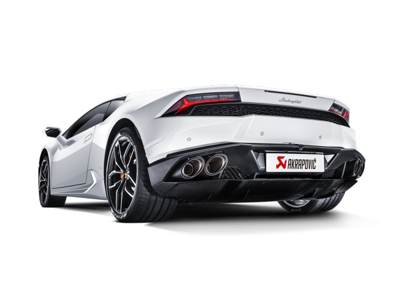 Akrapovic 16-16 Lamborghini Huracan LP 580-2 Coupe/Spyder Slip-On Line (Titanium) w/ Carbon Tips - DTX Performance