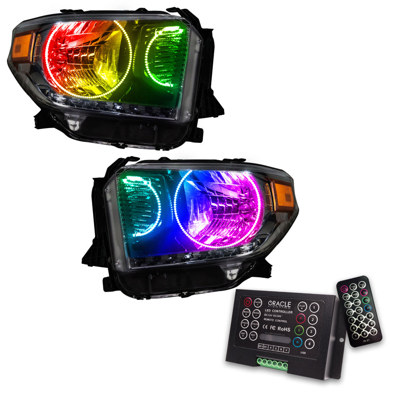 Oracle 14-17 Toyota Tundra SMD HL - Dual Halo Kit - ColorSHIFT w/ 2.0 Controller - DTX Performance