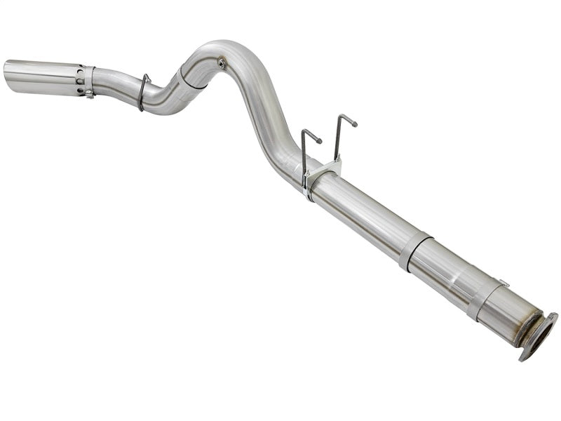 aFe ATLAS 5in DPF-Back Alum Steel Exhaust System w/Polished Tip 2017 Ford Diesel Trucks V8-6.7L (td) - DTX Performance