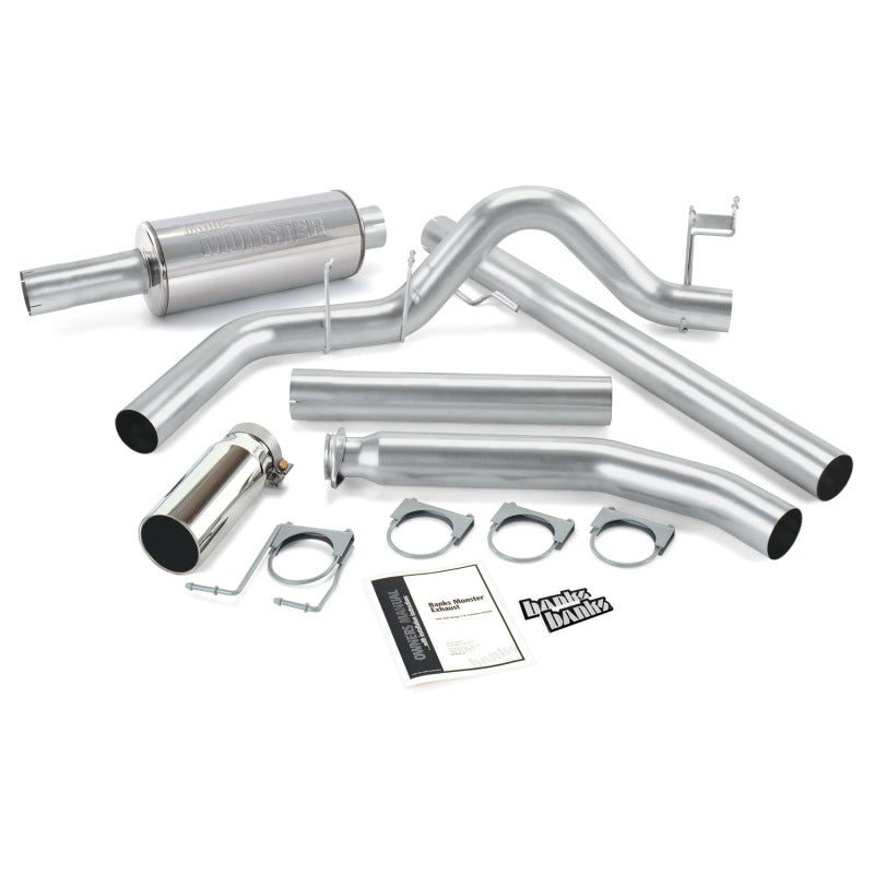 Banks Power 98-02 Dodge 5.9L Std Cab Monster Exhaust System - SS Single Exhaust w/ Chrome Tip - DTX Performance