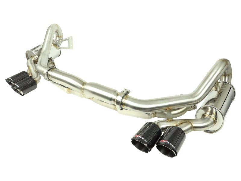 aFe MACHForce XP 12-16 Porsche 911 Carrera H6-3.8L SS-304 Cat-Back Exhaust w/Carbon Fiber Tips - DTX Performance