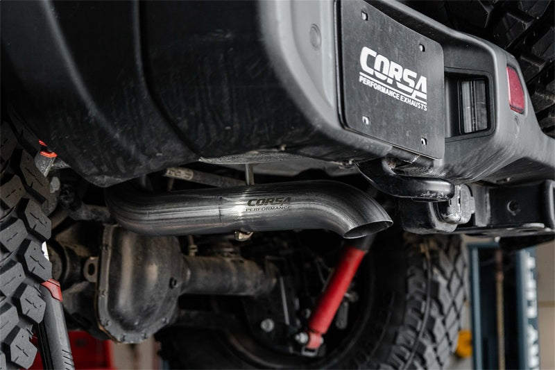 Corsa 18-21 Jeep Wrangler JLU 3.6L Sport 2.75in Cat-Back Exhaust w/ Turn Down Tip - DTX Performance