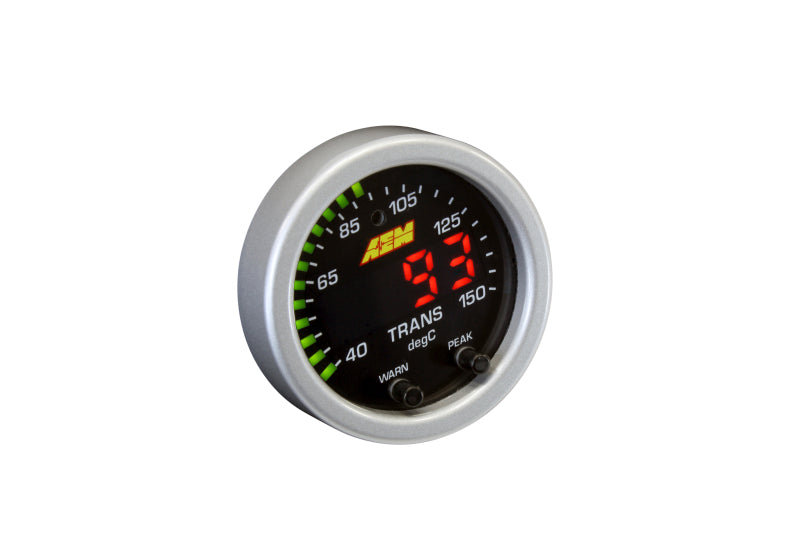 AEM X-Series Temperature 100-300F Gauge Kit (ONLY Black Bezel and Water Temp. Faceplate) - DTX Performance