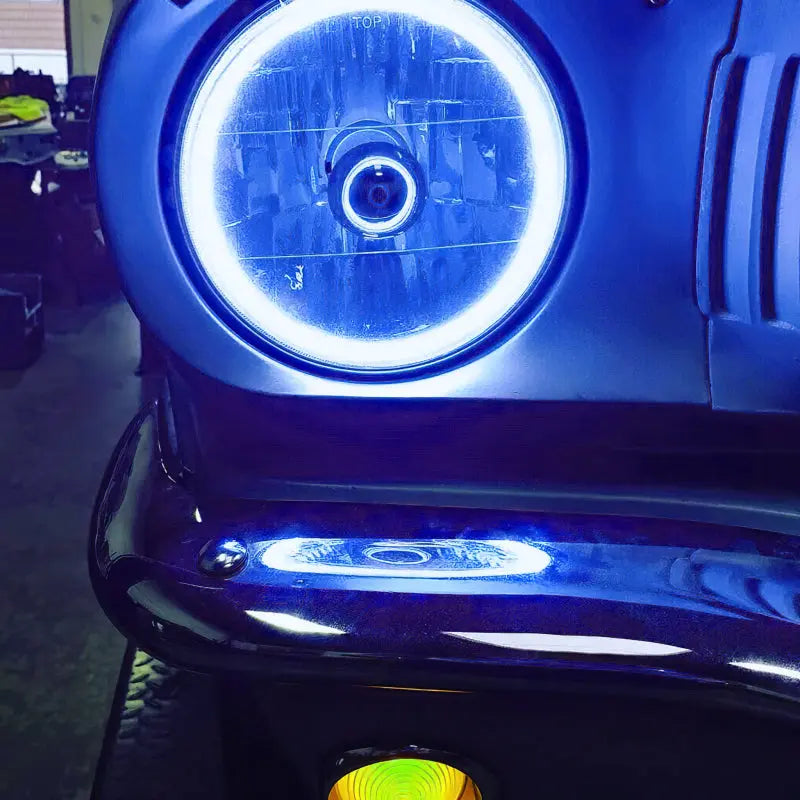 Oracle Pre-Installed Lights 7 IN. Sealed Beam - Blue Halo - DTX Performance