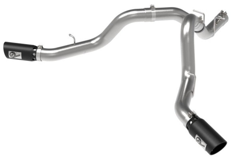 aFe Large Bore-HD 4in 409SS DPF-Back Exhaust System w/Black Tip 20 GM Diesel Trucks V8-6.6L (td) L5P - DTX Performance