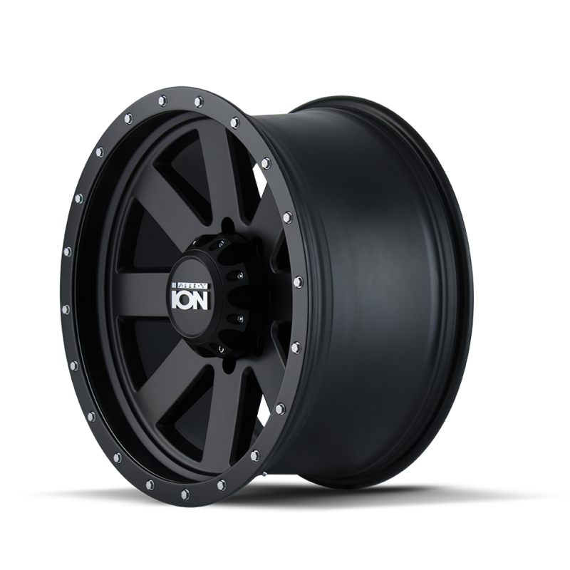 ION Type 134 18x9 / 8x180 BP / 0mm Offset / 124.1mm Hub Matte Black/Black Beadlock Wheel - DTX Performance