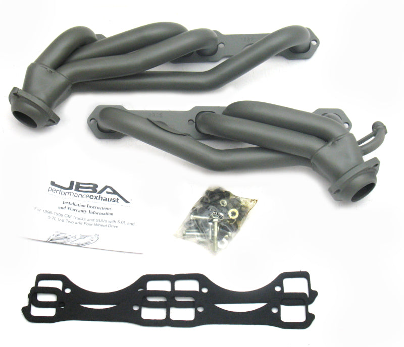 JBA 96-00 GM Truck 5.0L/5.7L SBC w/o A.I.R. 1-1/2in Primary Ti Ctd Cat4Ward Header - DTX Performance