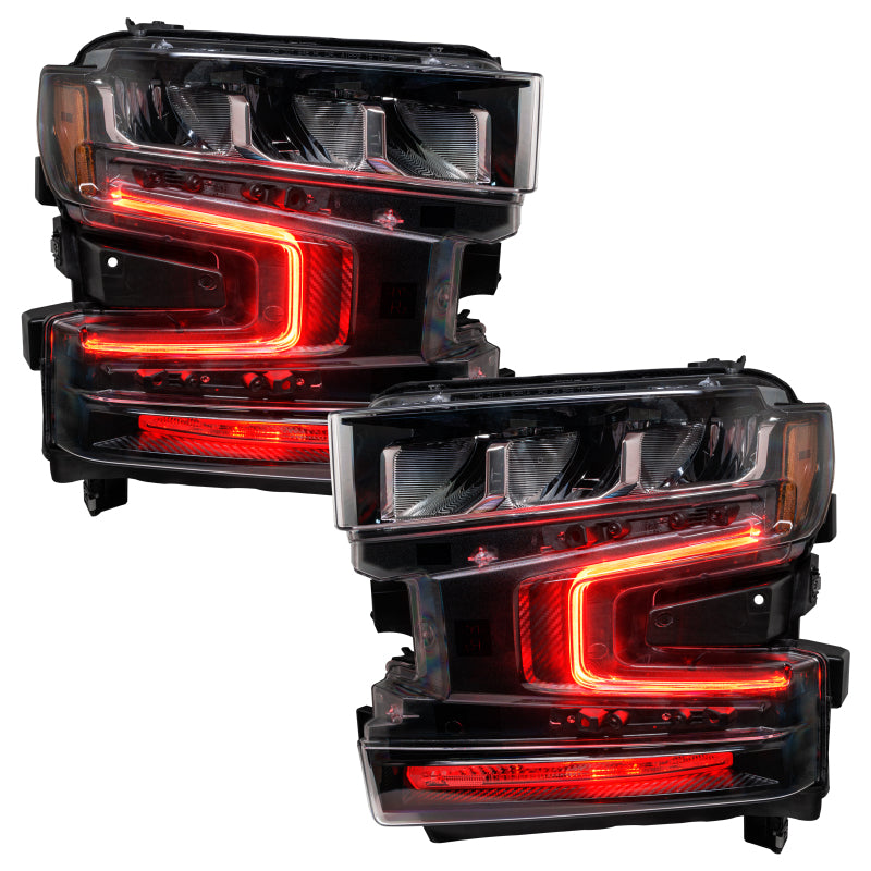 Oracle 19-21 Chevy Silverado 1500 RGB+W Headlight DRL Upgrade Kit - ColorSHIFT - DTX Performance