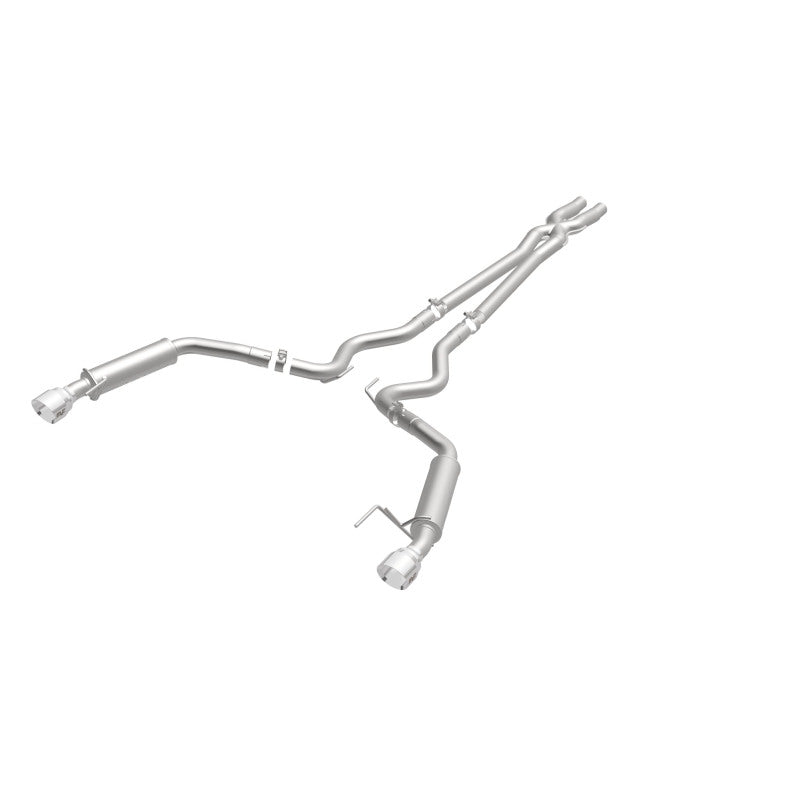 MagnaFlow Cat Back, SS, 2.5in, Competition, Dual Split Polished 4.5in Tips 2015 Ford Mustang V6 3.7L - DTX Performance