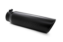 Load image into Gallery viewer, MBRP Universal 5in OD Angled Rolled End 4in Inlet 18in Lgth Black Finish Exhaust Tip - DTX Performance