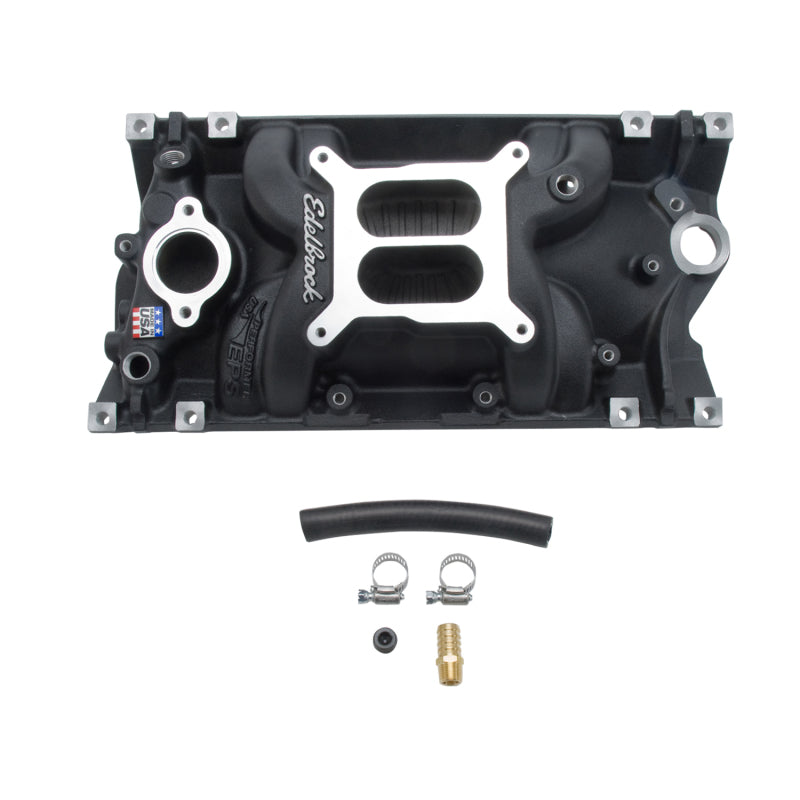 Edelbrock Manifold Performer Eps SB Chevy Vortec Black Finish - DTX Performance