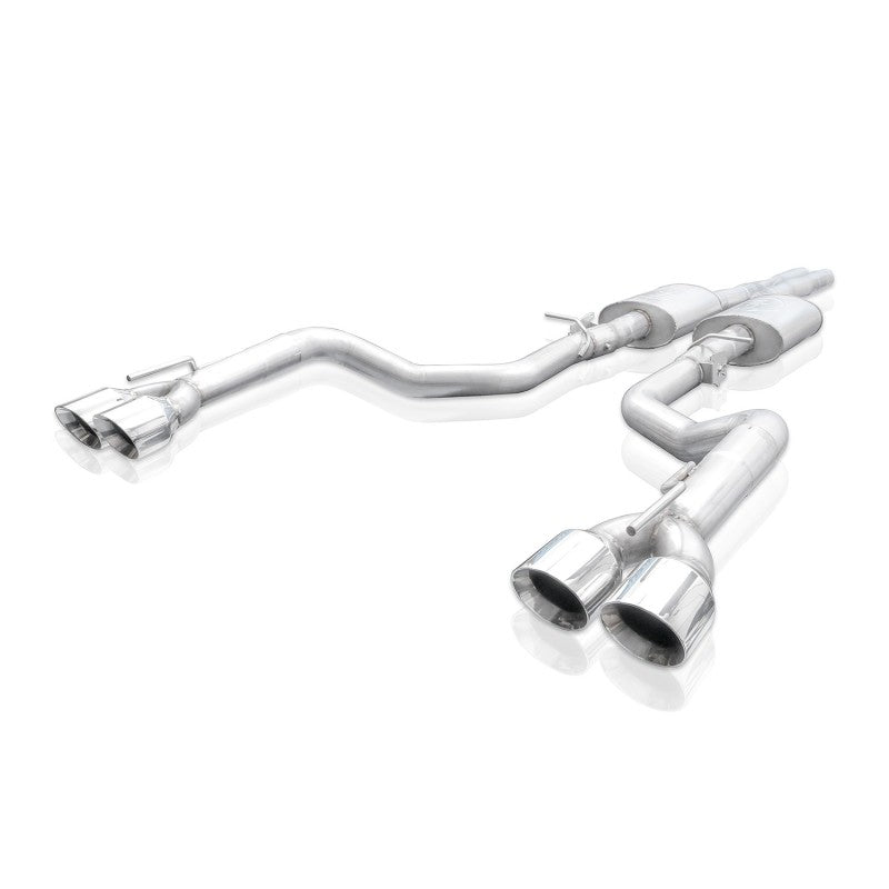 Stainless Works 15-19 Dodge Challenger 6.2L/6.4L Hemi 3in Redline Catback X-Pipe w/4in Quad Tips - DTX Performance