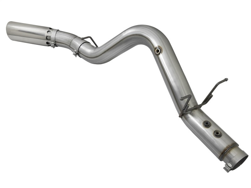 aFe LARGE BORE HD 5in 409-SS DPF-Back Exhaust w/Polished Tip 2017 GM Duramax V8-6.6L (td) L5P - DTX Performance