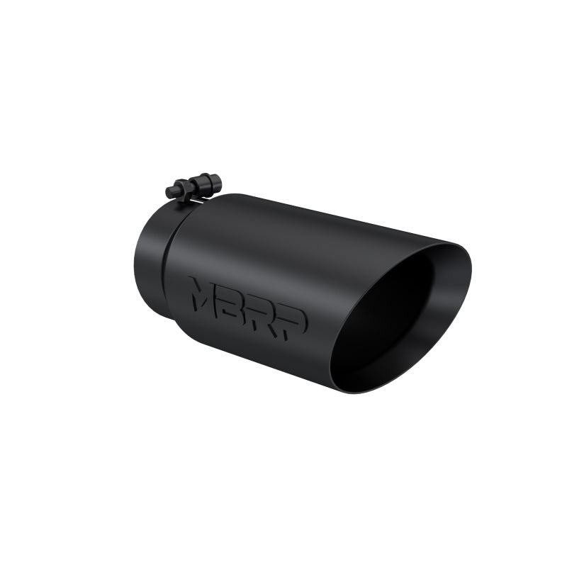 MBRP Universal Tip 5 O.D. Dual Wall Angled 4 inlet 12 length - Black Finish - DTX Performance