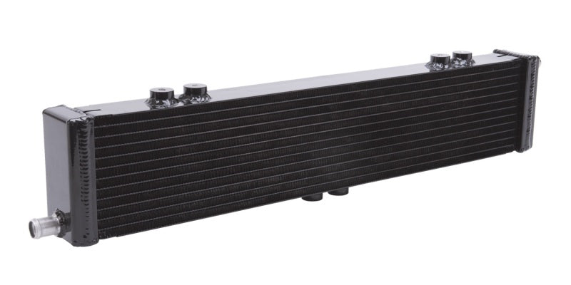 Edelbrock Heat Exchanger Single Pass Dual Row 22 000 Btu/Hr 26 5In W X 5In H X 2 62In D Black - DTX Performance