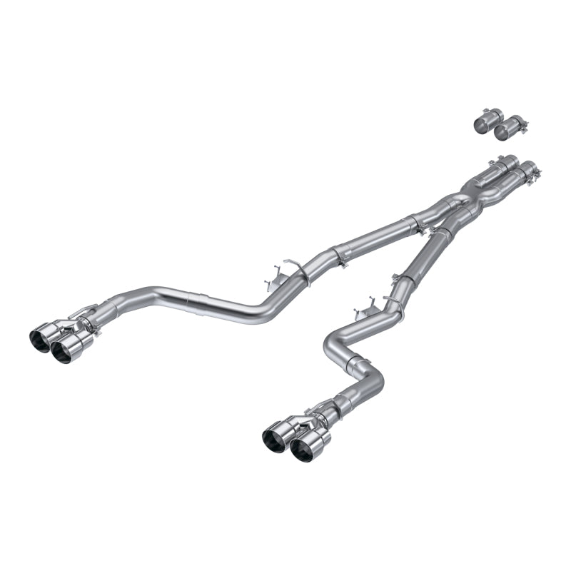 MBRP 15-Up Challenger 5.7L /  17-Up 6.2L/6.4L 3in Race Series Cat-Back w/ Quad Tips AS Exhaust - DTX Performance