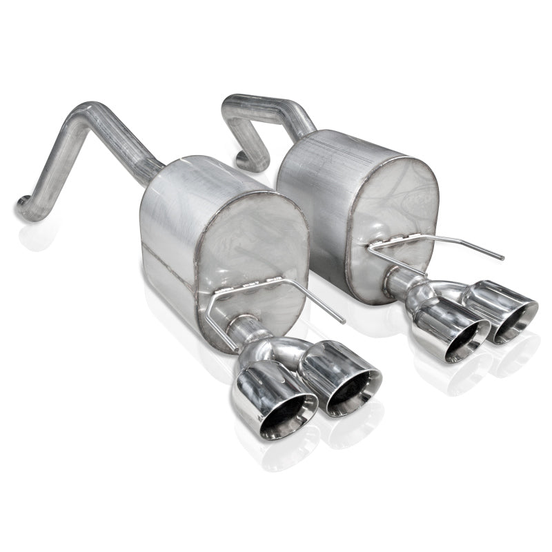 Stainless Works 2009-13 C6 Corvette Axleback 2-1/2in Dual Chambered Turbo Mufflers Quad 4in Tips - DTX Performance