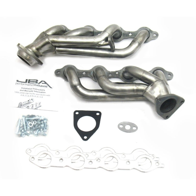 JBA 99-01 GM Truck 4.8L/5.3L LS w/o A.I.R. w/EGR 1-5/8in Primary Raw 409SS Cat4Ward Header - DTX Performance