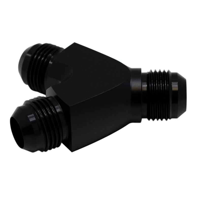 DeatschWerks 10AN Male Flare to 10AN Male Flare to 10AN Male Flare Y Fitting - Anodized Matte Black - DTX Performance