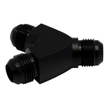 Load image into Gallery viewer, DeatschWerks 10AN Male Flare to 10AN Male Flare to 10AN Male Flare Y Fitting - Anodized Matte Black - DTX Performance