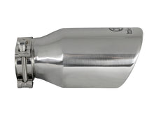 Load image into Gallery viewer, aFe Takeda 304 Stainless Steel Clamp-On Exhaust Tip 2.5in. Inlet / 4in. Outlet / 8in. L - Polished - DTX Performance