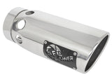 aFe Power Intercooled Tip Stainless Steel - Polished 4in In x 5in Out x 12in L Bolt-On