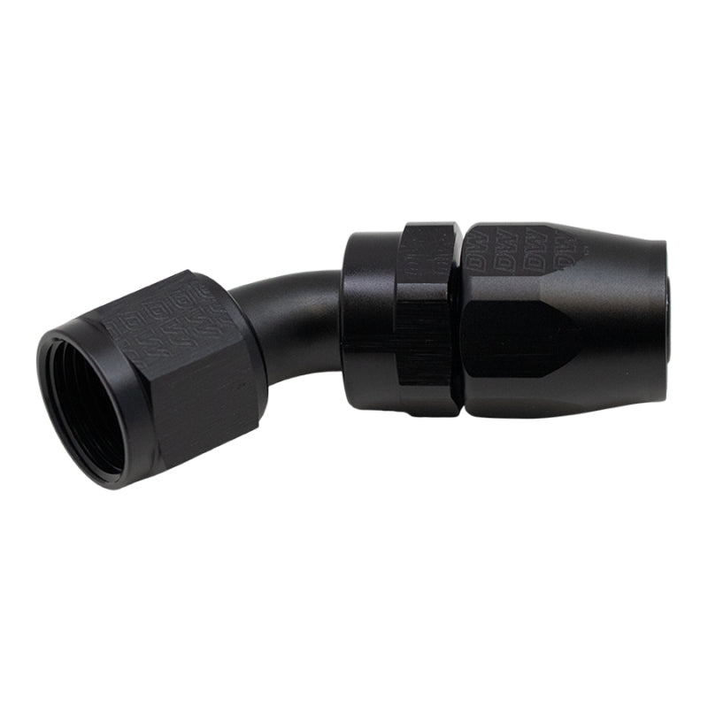 DeatschWerks 10AN Female Swivel 45-Degree Hose End CPE - Anodized Matte Black - DTX Performance