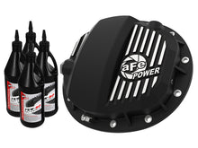 Load image into Gallery viewer, aFe Pro Series GMCH 9.5 Rear Diff Cover Black w/Mach Fins &amp; Gear Oil 19-20 GM Silverado/Sierra 1500 - DTX Performance