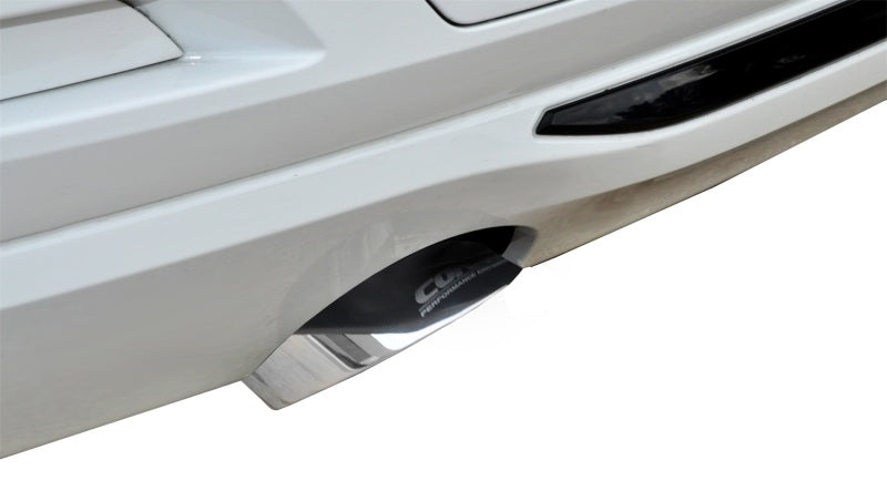 Corsa 12-14 BMW 335i Sedan RWD F30 3in Polished Touring Dual Rear Single 3.5in Tip Cat-Back Exhaust - DTX Performance