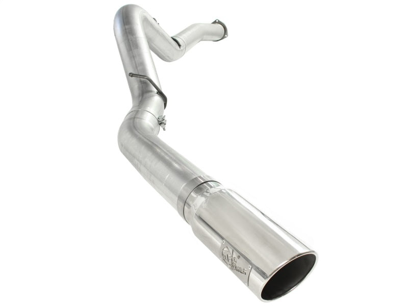 aFe ATLAS 5in DPF-Back Alum Steel Exhaust System Polished Tip GM Diesel Trucks 7.5-10 V8-6.6L td LMM - DTX Performance