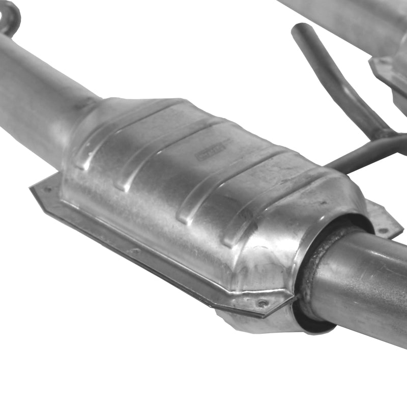 BBK 79-93 Mustang 5.0 Short Mid H Pipe With Catalytic Converters 2-1/2 For BBK Long Tube Headers - DTX Performance