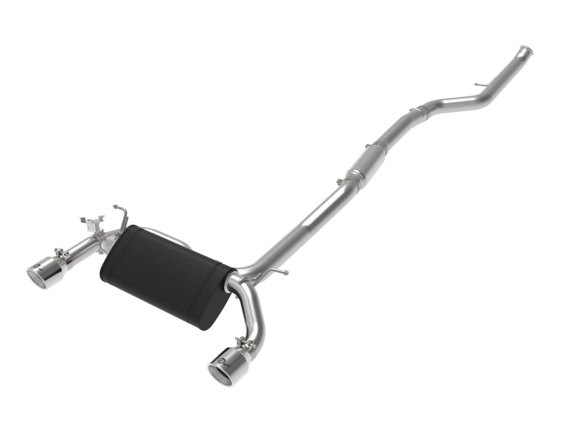 aFe MACHForce XP 3in to 2.5in 304 SS Cat-Back Exhaust w/ Polished Tips 14-16 BMW M235i - DTX Performance